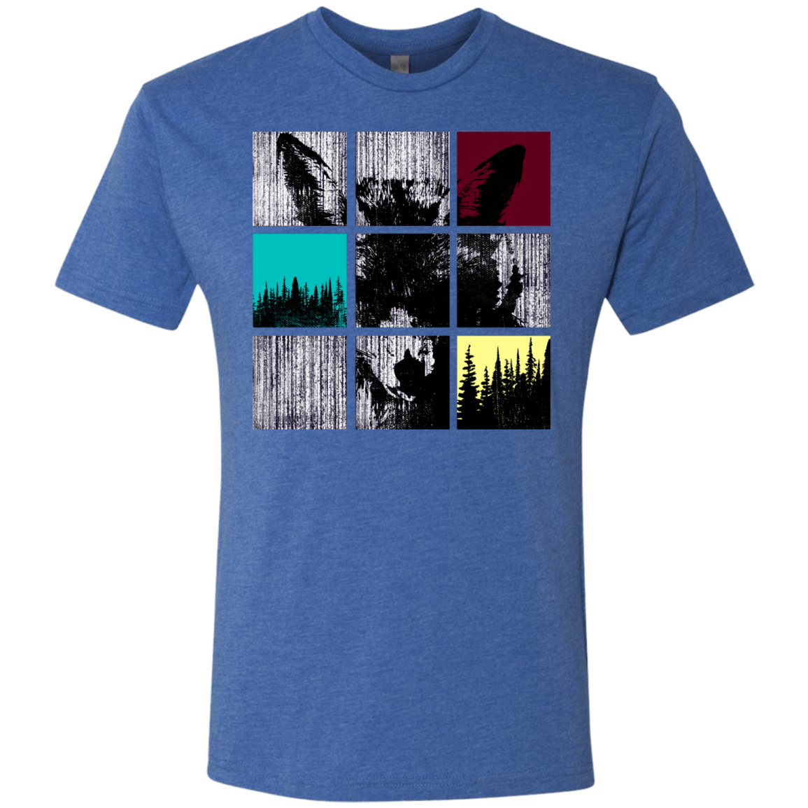 T-Shirts Vintage Royal / S Fox Pane Men's Triblend T-Shirt