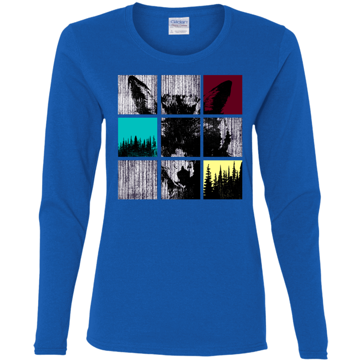 T-Shirts Royal / S Fox Pane Women's Long Sleeve T-Shirt
