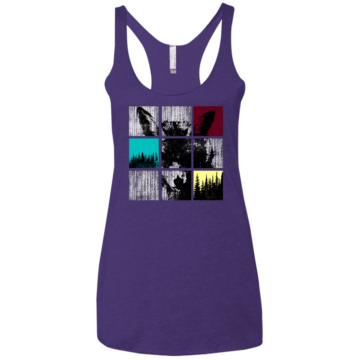 T-Shirts Purple Rush / X-Small Fox Pane Women's Triblend Racerback Tank