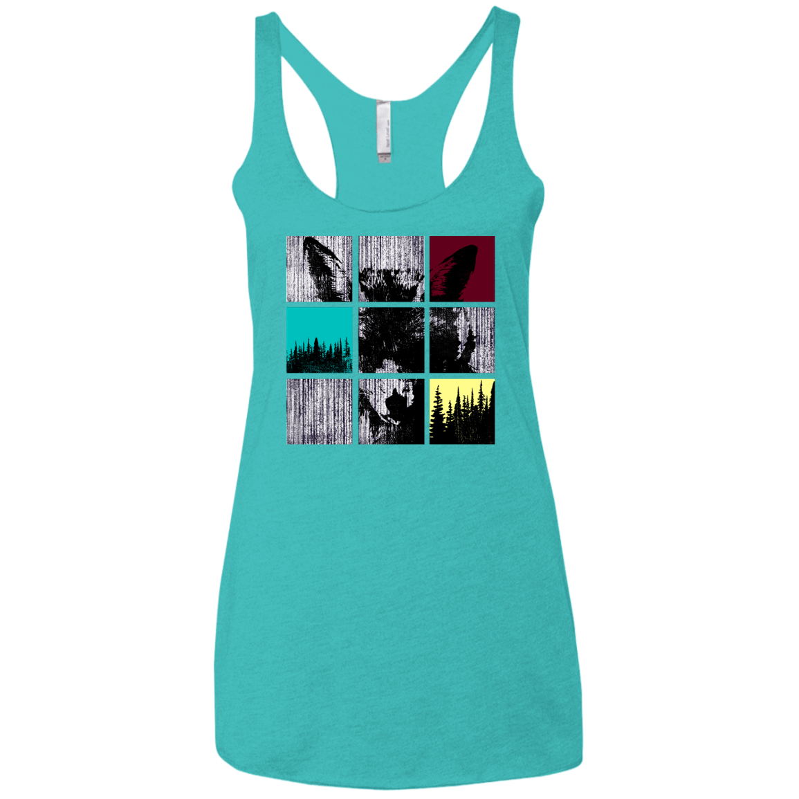 T-Shirts Tahiti Blue / X-Small Fox Pane Women's Triblend Racerback Tank