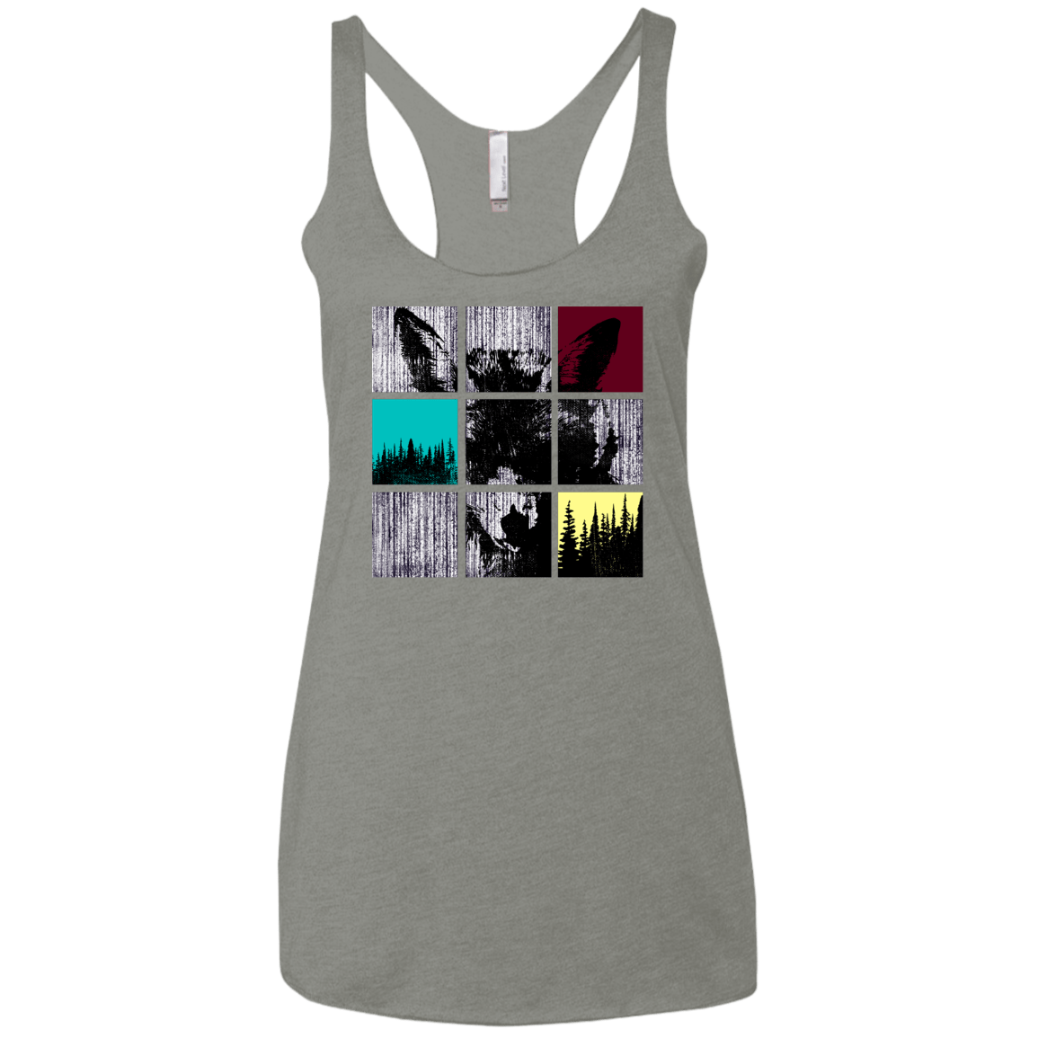 T-Shirts Venetian Grey / X-Small Fox Pane Women's Triblend Racerback Tank