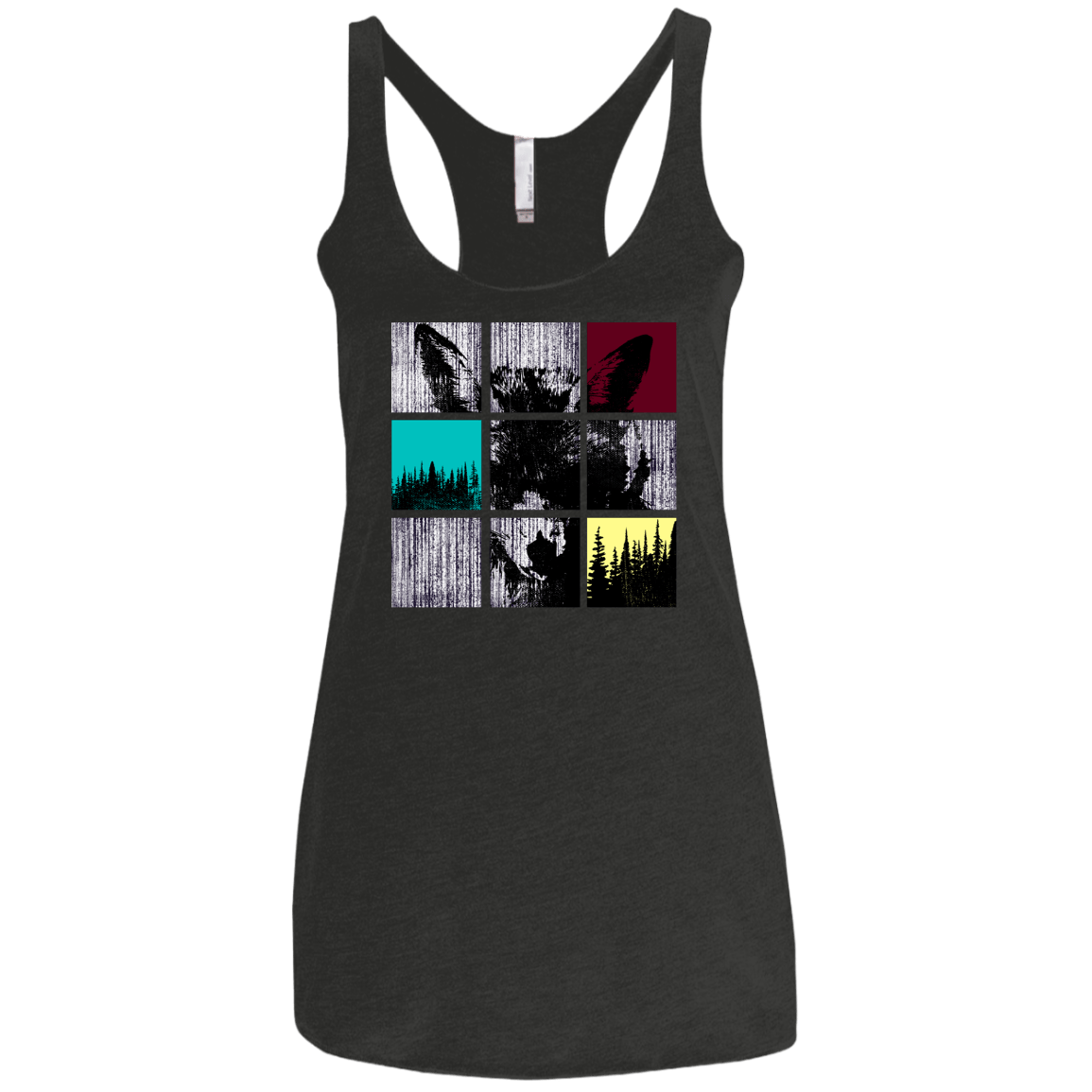 T-Shirts Vintage Black / X-Small Fox Pane Women's Triblend Racerback Tank