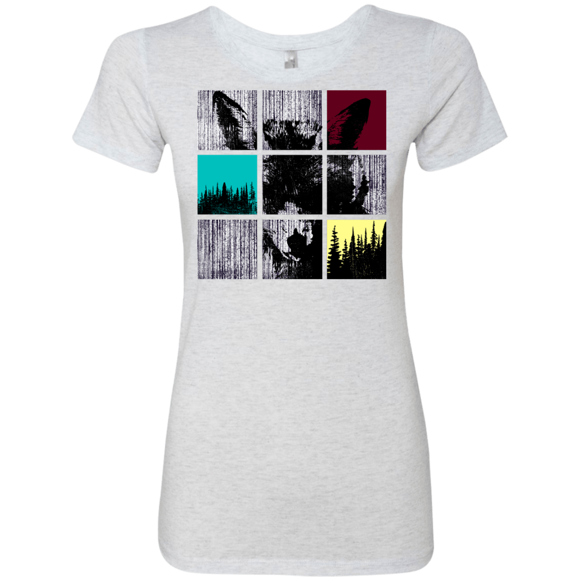 T-Shirts Heather White / S Fox Pane Women's Triblend T-Shirt