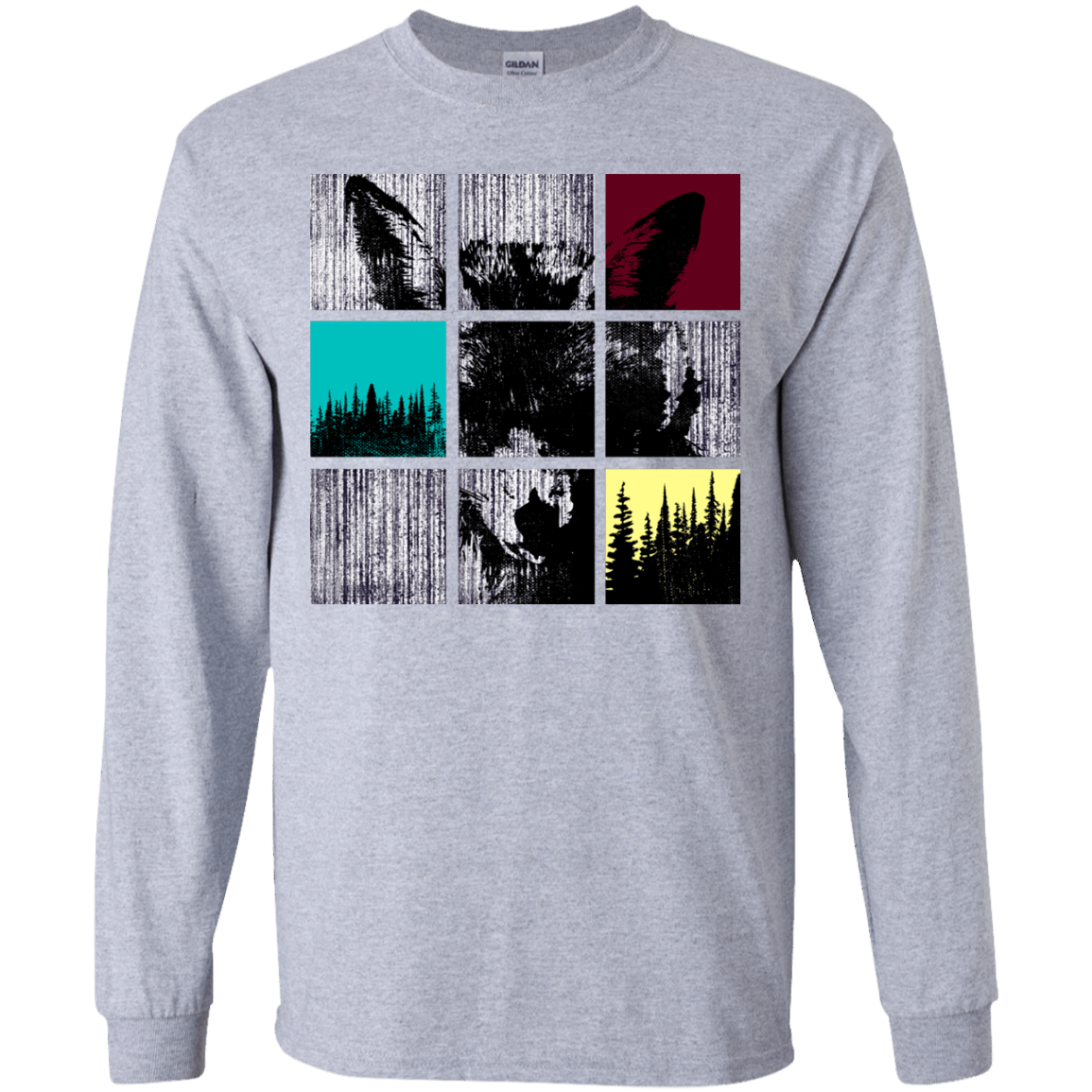 T-Shirts Sport Grey / YS Fox Pane Youth Long Sleeve T-Shirt