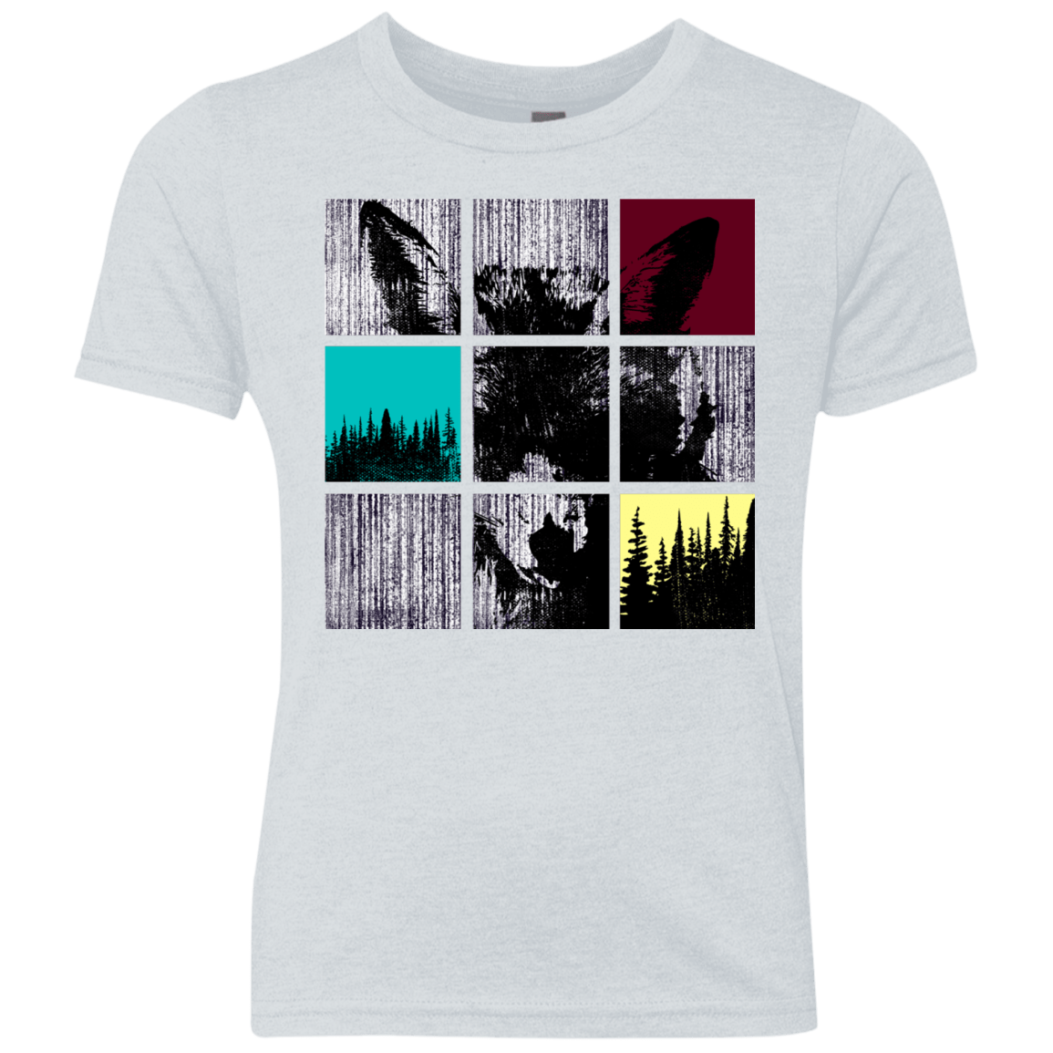 T-Shirts Heather White / YXS Fox Pane Youth Triblend T-Shirt