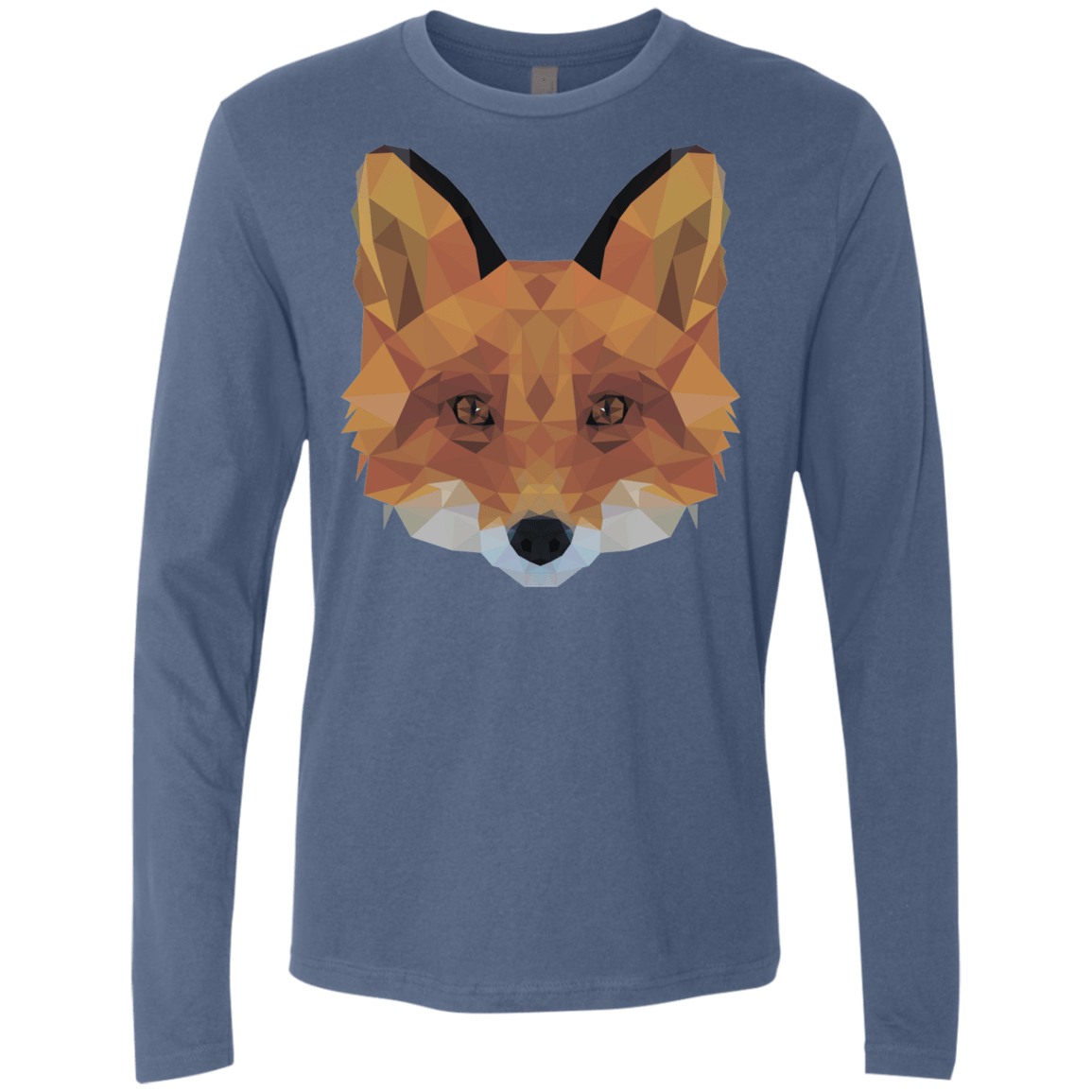 T-Shirts Indigo / S Fox Portrait Men's Premium Long Sleeve