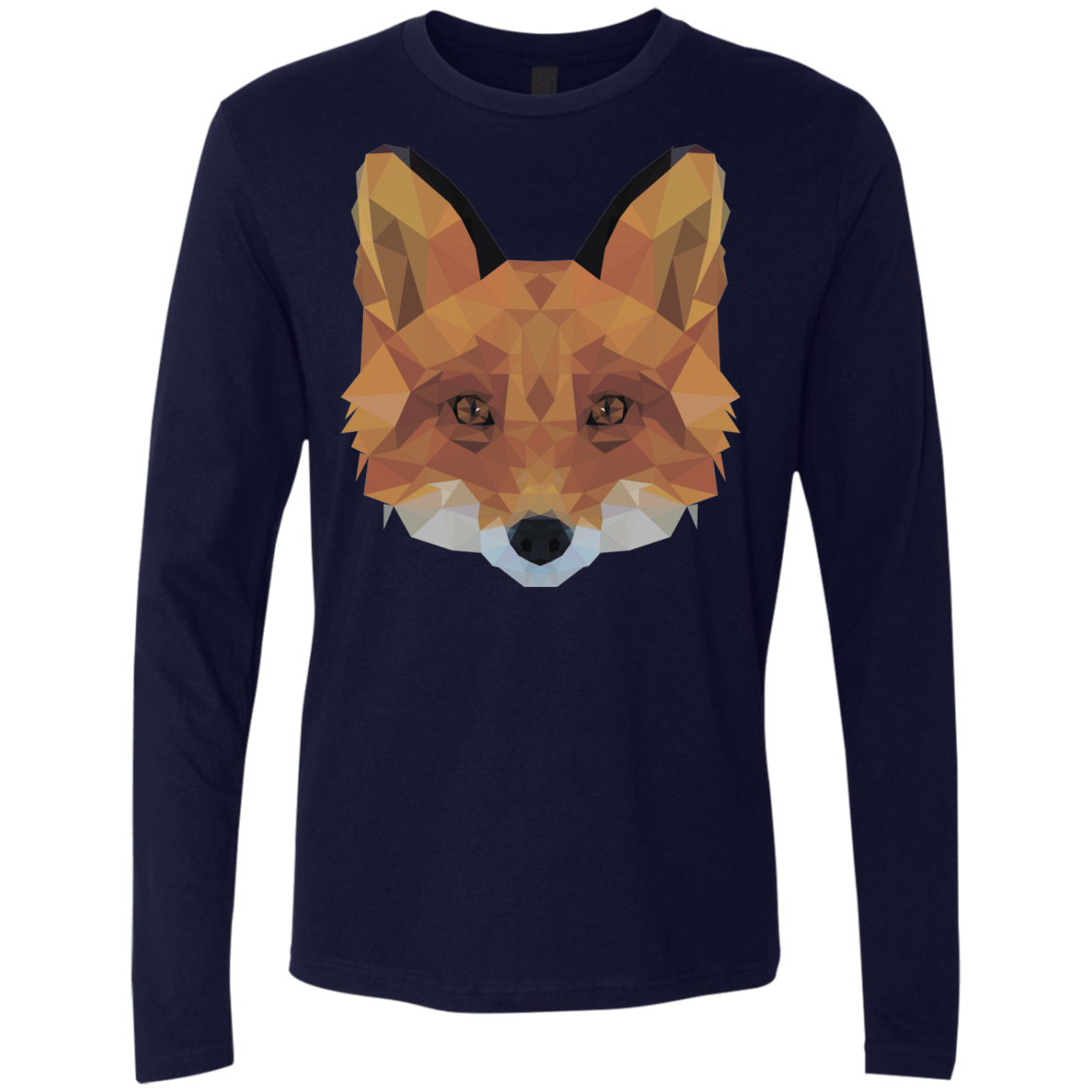 T-Shirts Midnight Navy / S Fox Portrait Men's Premium Long Sleeve