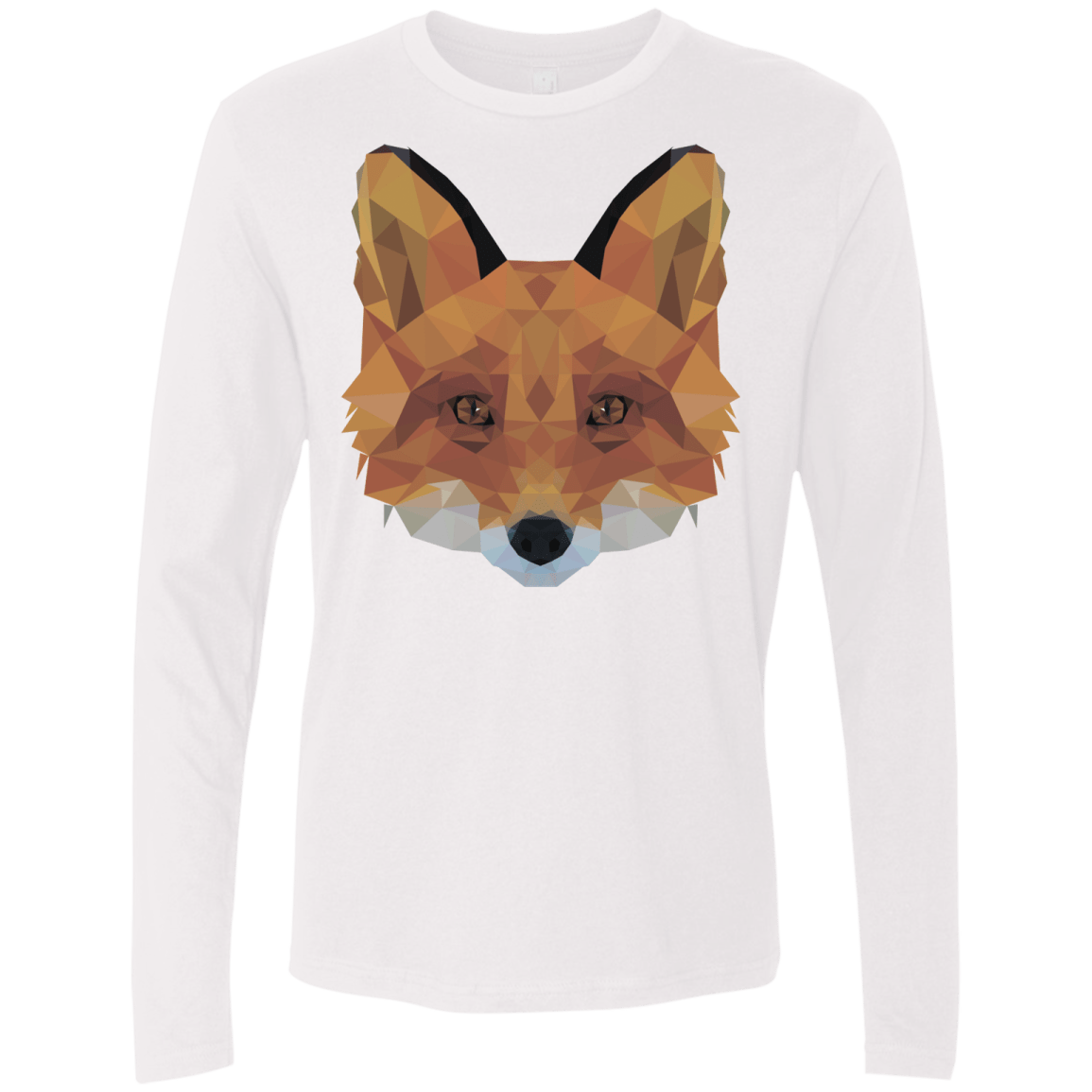 T-Shirts White / S Fox Portrait Men's Premium Long Sleeve