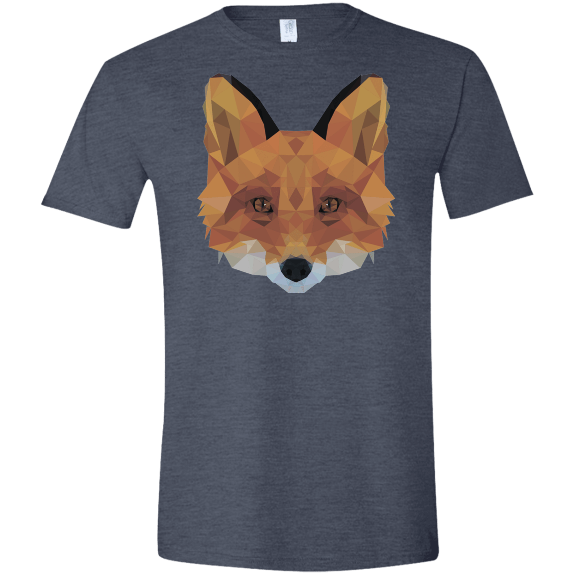 T-Shirts Heather Navy / S Fox Portrait Men's Semi-Fitted Softstyle