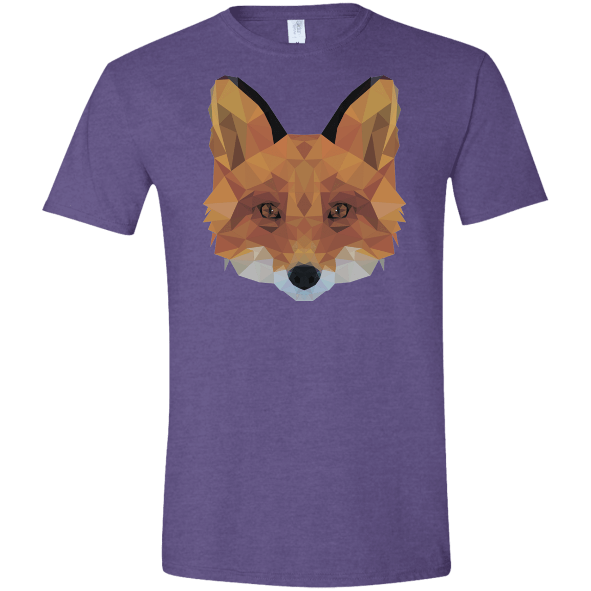 T-Shirts Heather Purple / S Fox Portrait Men's Semi-Fitted Softstyle