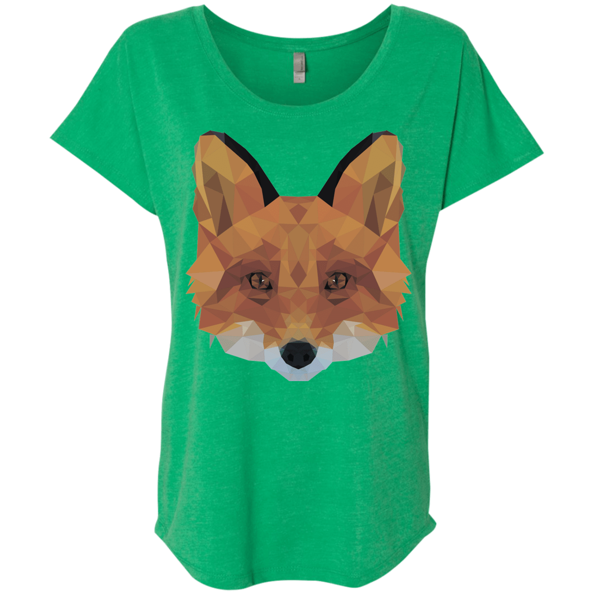 T-Shirts Envy / X-Small Fox Portrait Triblend Dolman Sleeve