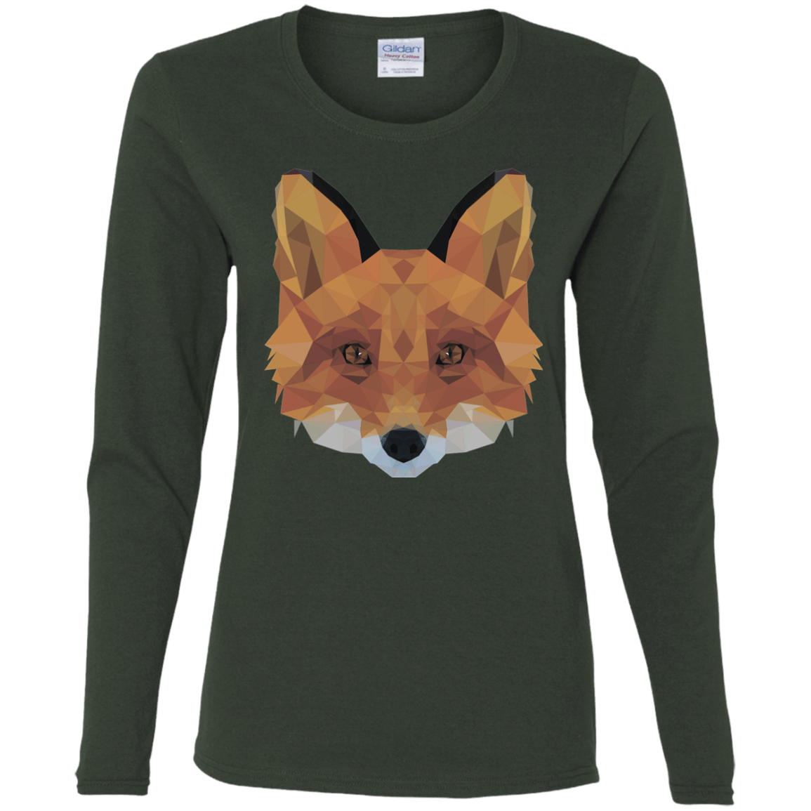 T-Shirts Forest / S Fox Portrait Women's Long Sleeve T-Shirt