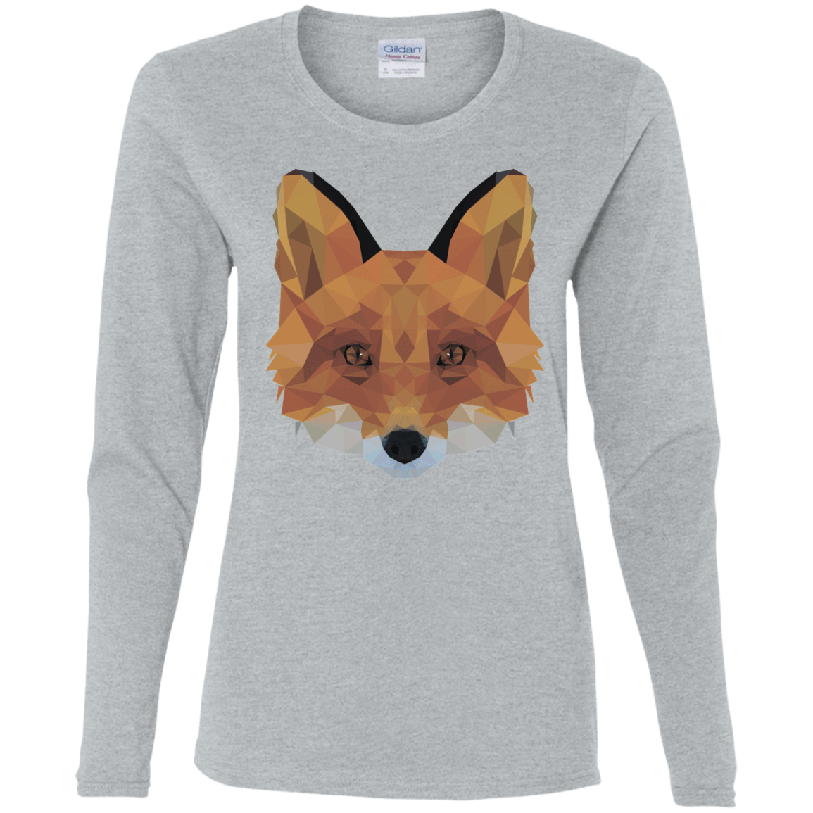 T-Shirts Sport Grey / S Fox Portrait Women's Long Sleeve T-Shirt
