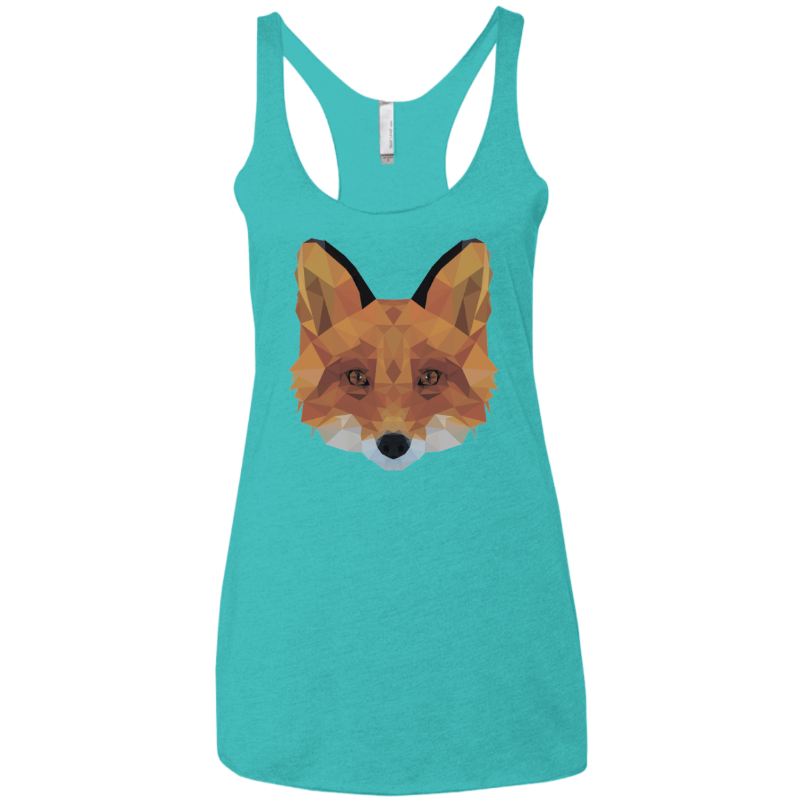 T-Shirts Tahiti Blue / X-Small Fox Portrait Women's Triblend Racerback Tank