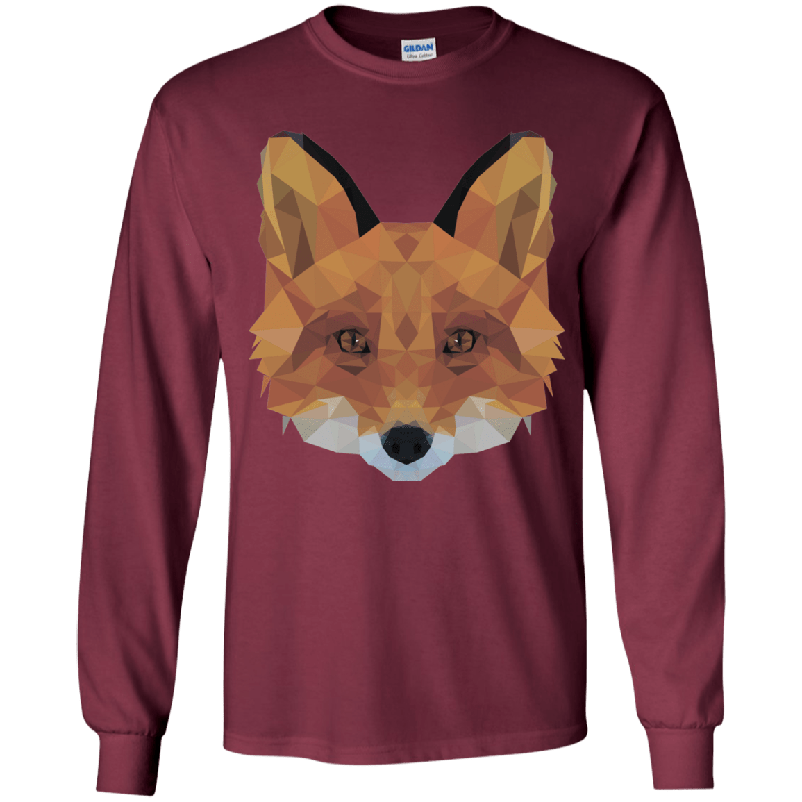 T-Shirts Maroon / YS Fox Portrait Youth Long Sleeve T-Shirt