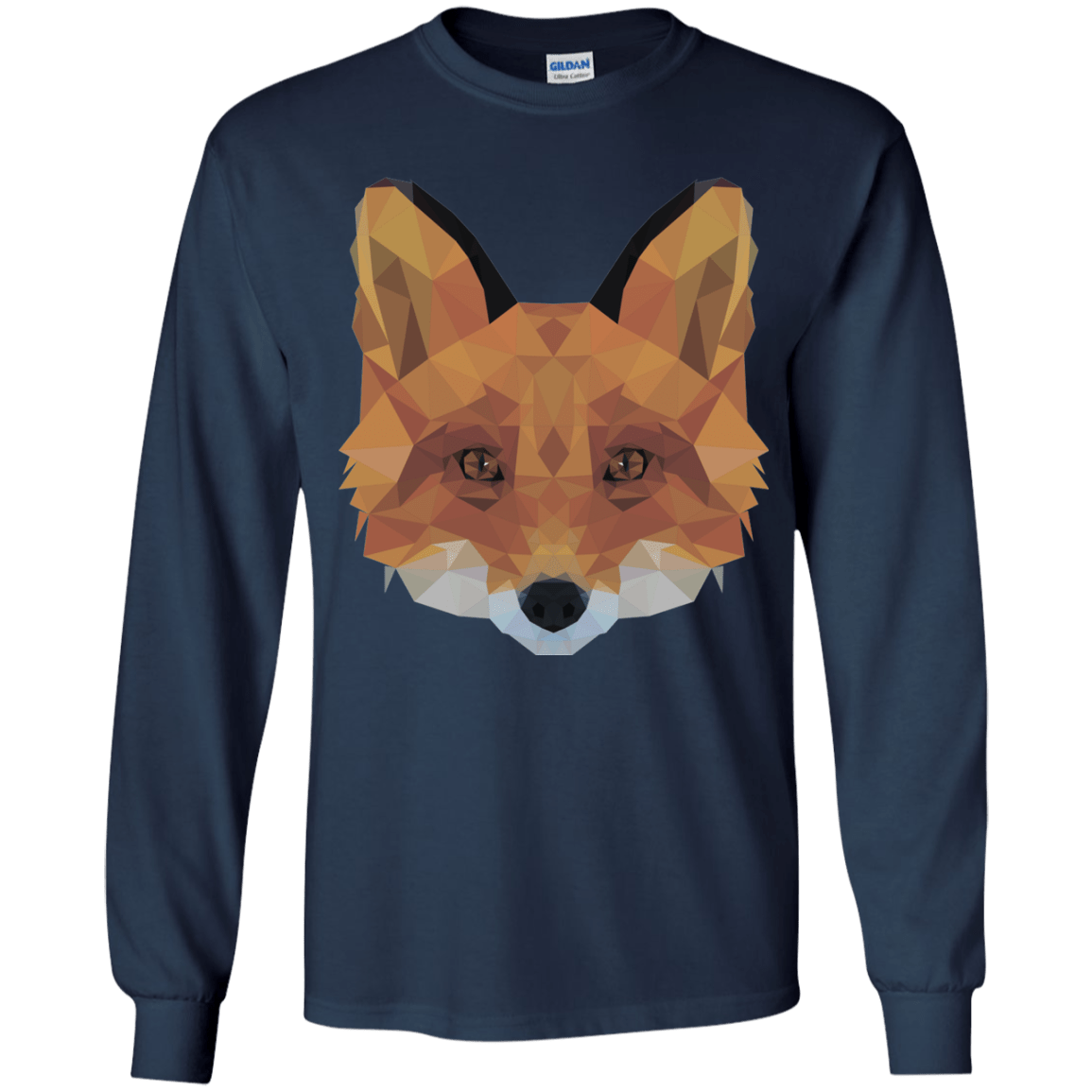 T-Shirts Navy / YS Fox Portrait Youth Long Sleeve T-Shirt