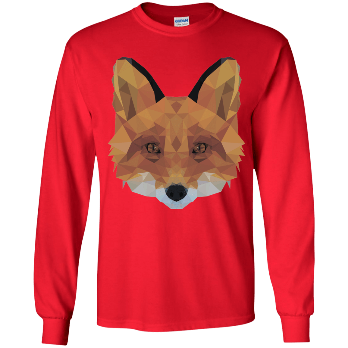 T-Shirts Red / YS Fox Portrait Youth Long Sleeve T-Shirt
