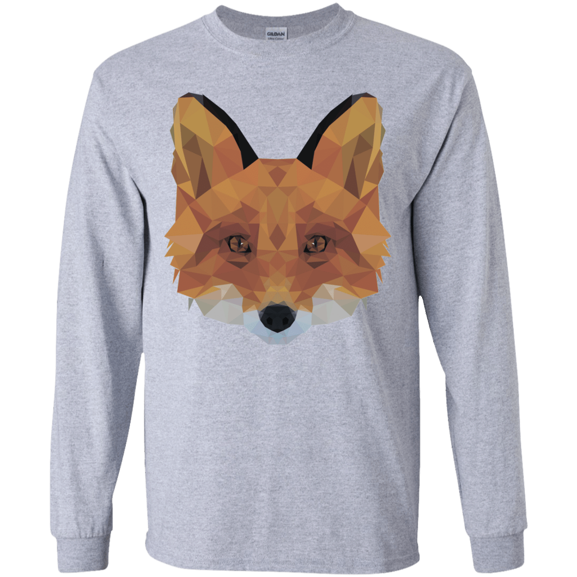 T-Shirts Sport Grey / YS Fox Portrait Youth Long Sleeve T-Shirt