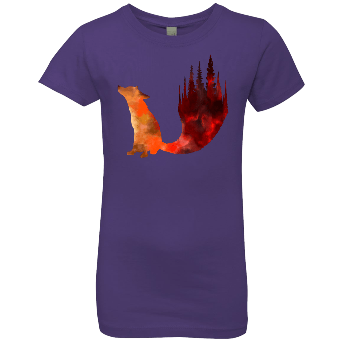 T-Shirts Purple Rush / YXS Fox Tail Girls Premium T-Shirt