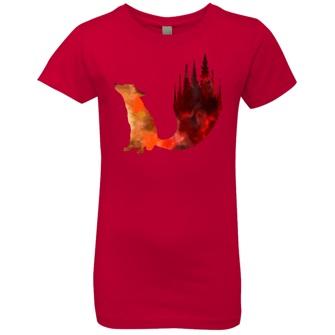 T-Shirts Red / YXS Fox Tail Girls Premium T-Shirt