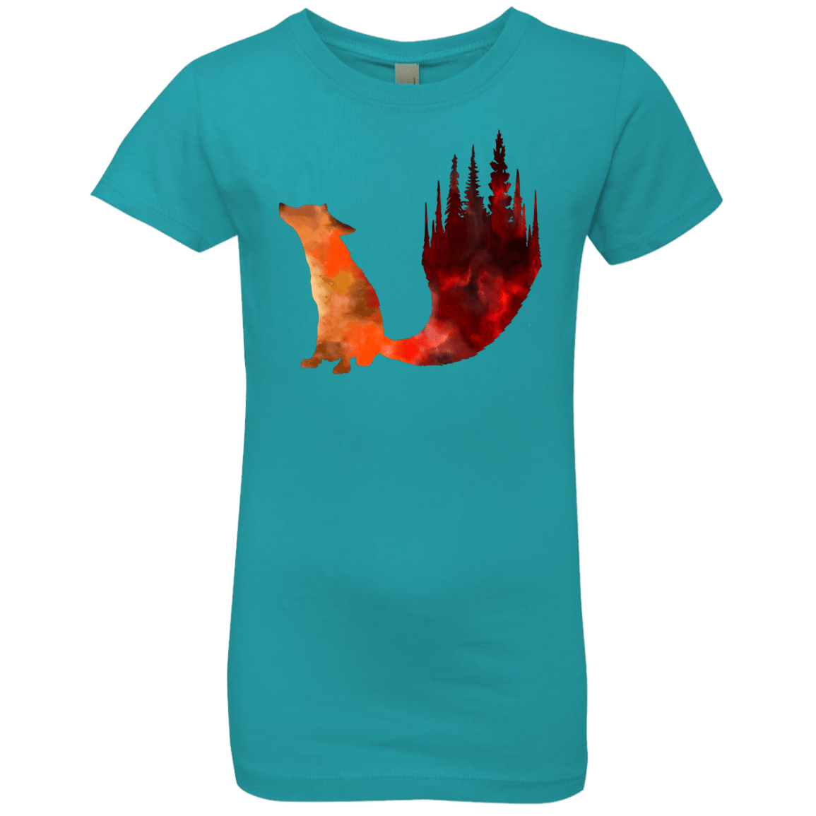 T-Shirts Tahiti Blue / YXS Fox Tail Girls Premium T-Shirt