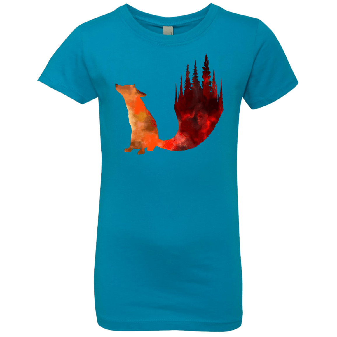 T-Shirts Turquoise / YXS Fox Tail Girls Premium T-Shirt
