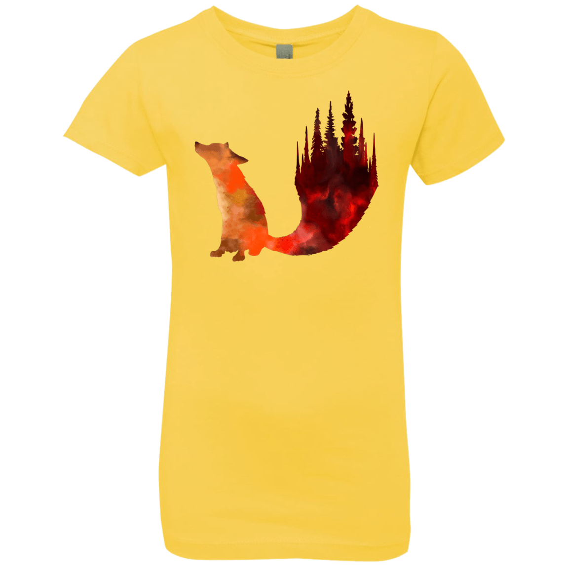 T-Shirts Vibrant Yellow / YXS Fox Tail Girls Premium T-Shirt