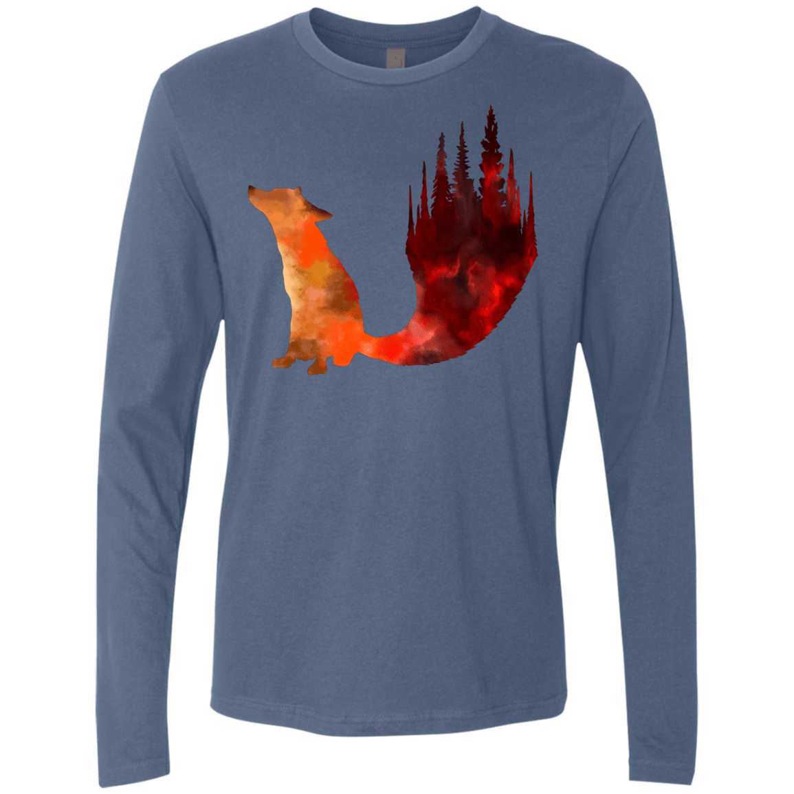 T-Shirts Indigo / S Fox Tail Men's Premium Long Sleeve