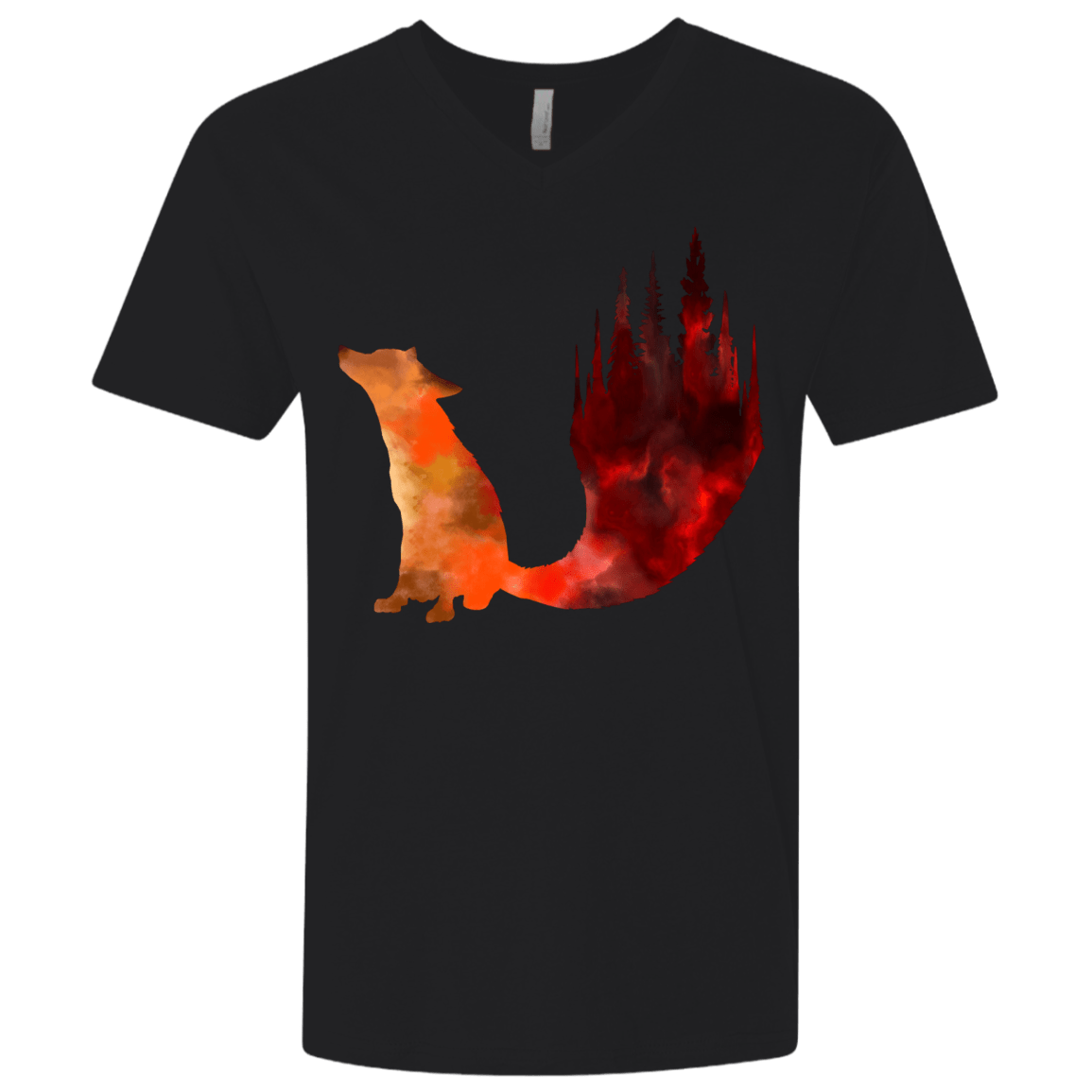 T-Shirts Black / X-Small Fox Tail Men's Premium V-Neck