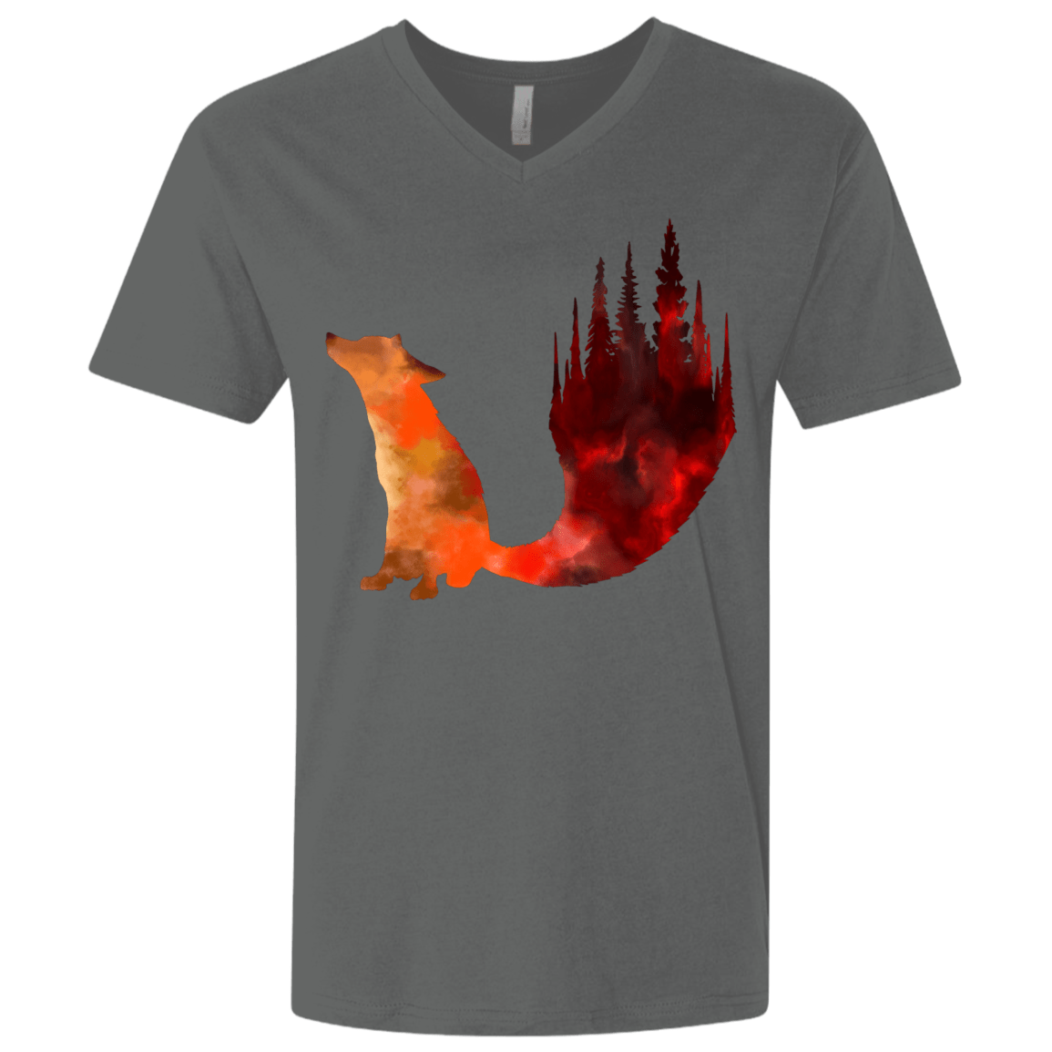 T-Shirts Heavy Metal / X-Small Fox Tail Men's Premium V-Neck