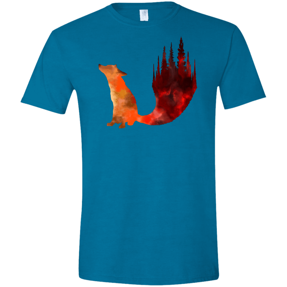 T-Shirts Antique Sapphire / S Fox Tail Men's Semi-Fitted Softstyle