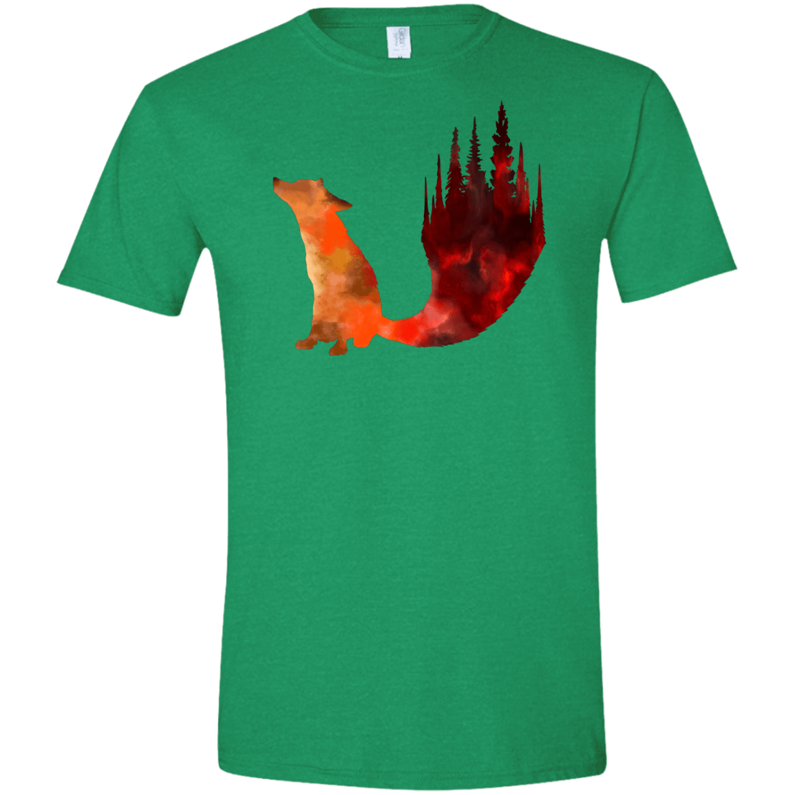 T-Shirts Heather Irish Green / S Fox Tail Men's Semi-Fitted Softstyle