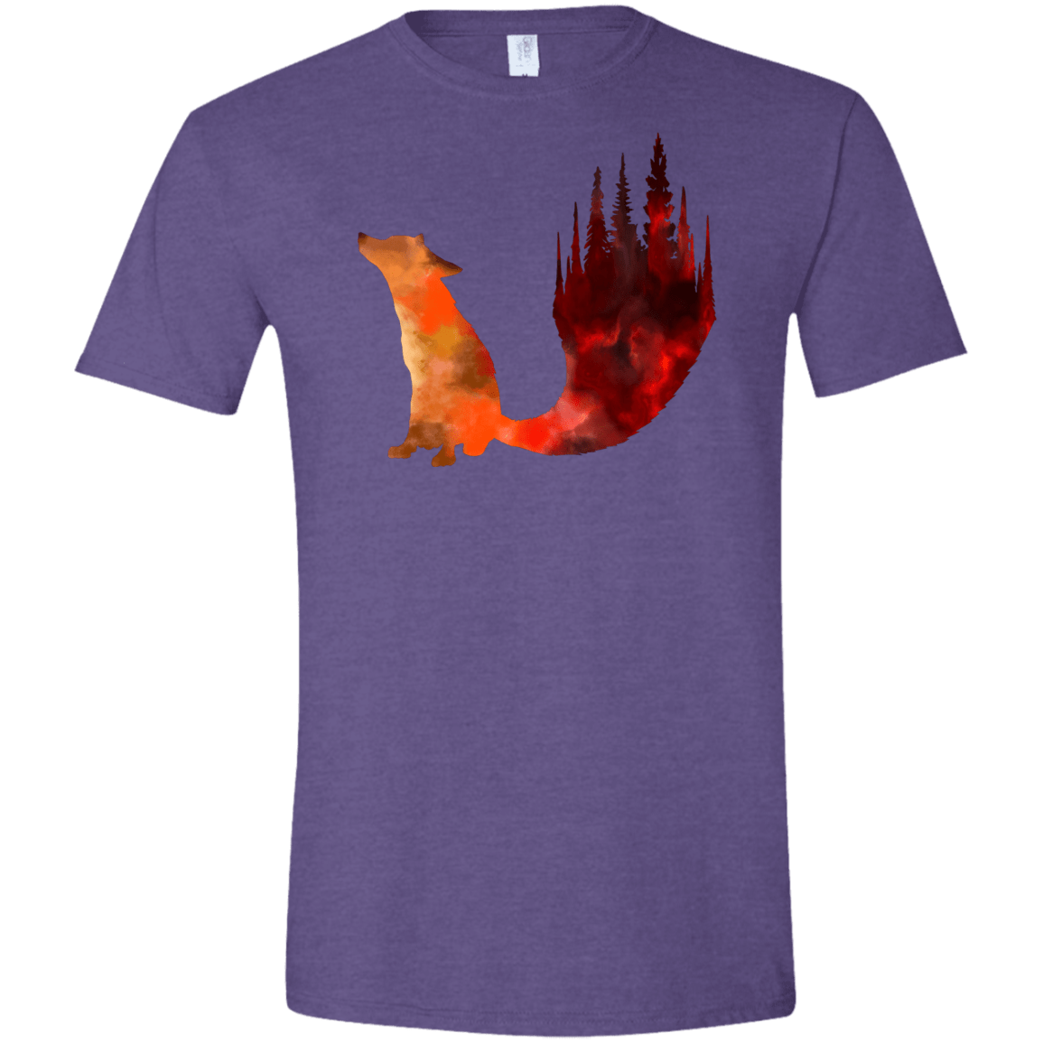 T-Shirts Heather Purple / S Fox Tail Men's Semi-Fitted Softstyle