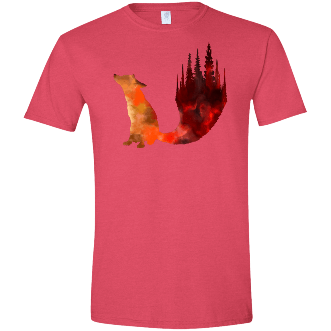 T-Shirts Heather Red / S Fox Tail Men's Semi-Fitted Softstyle