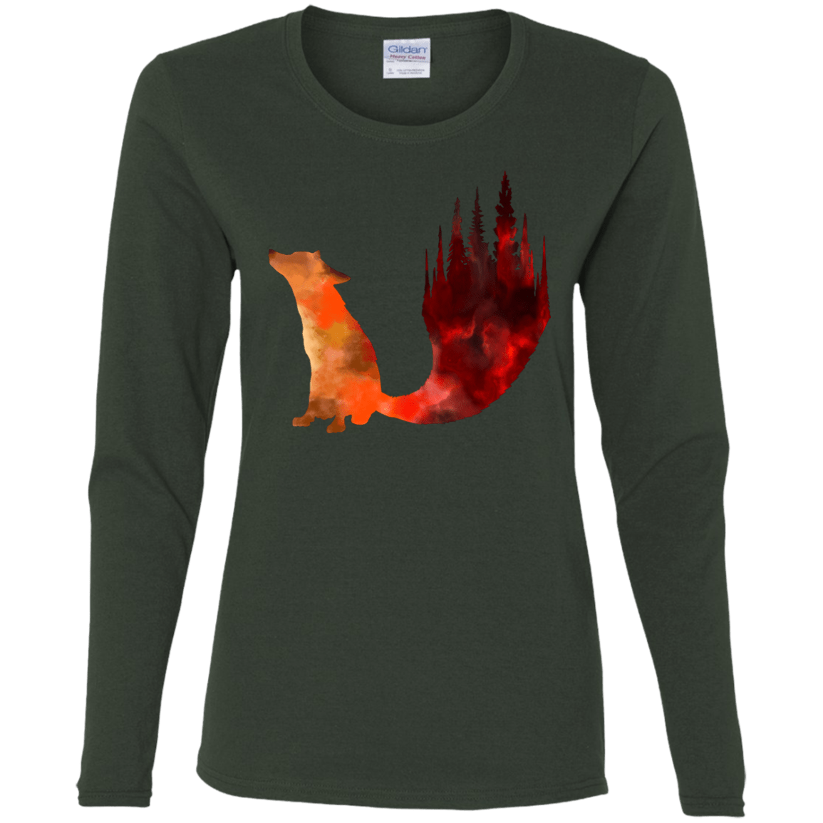 T-Shirts Forest / S Fox Tail Women's Long Sleeve T-Shirt