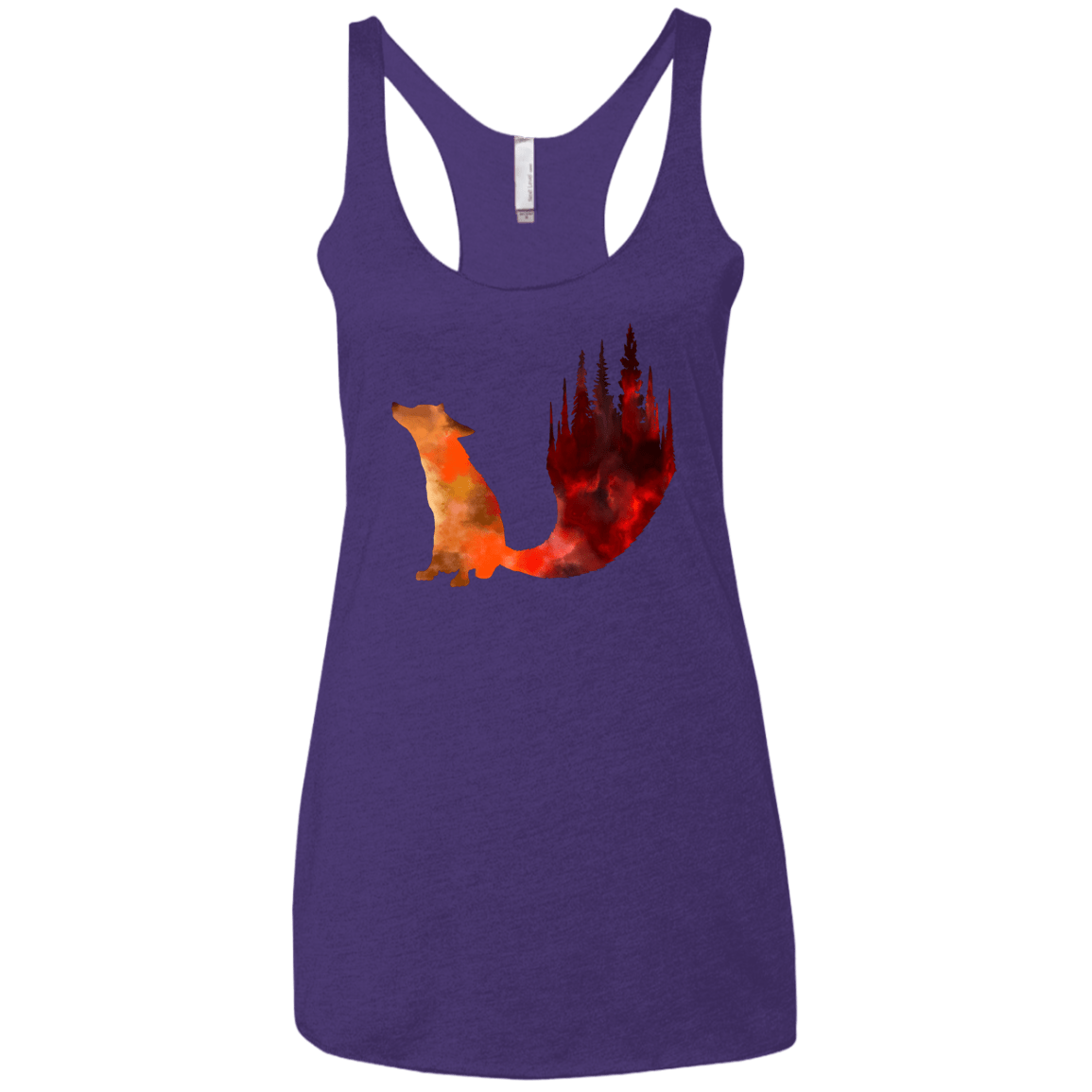 T-Shirts Purple Rush / X-Small Fox Tail Women's Triblend Racerback Tank