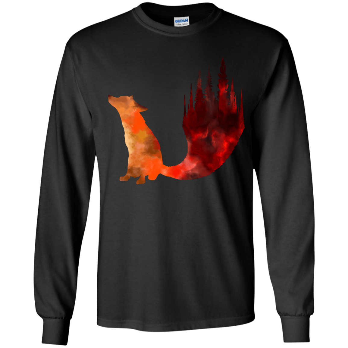 T-Shirts Black / YS Fox Tail Youth Long Sleeve T-Shirt