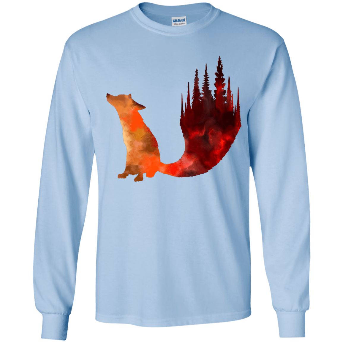 T-Shirts Light Blue / YS Fox Tail Youth Long Sleeve T-Shirt