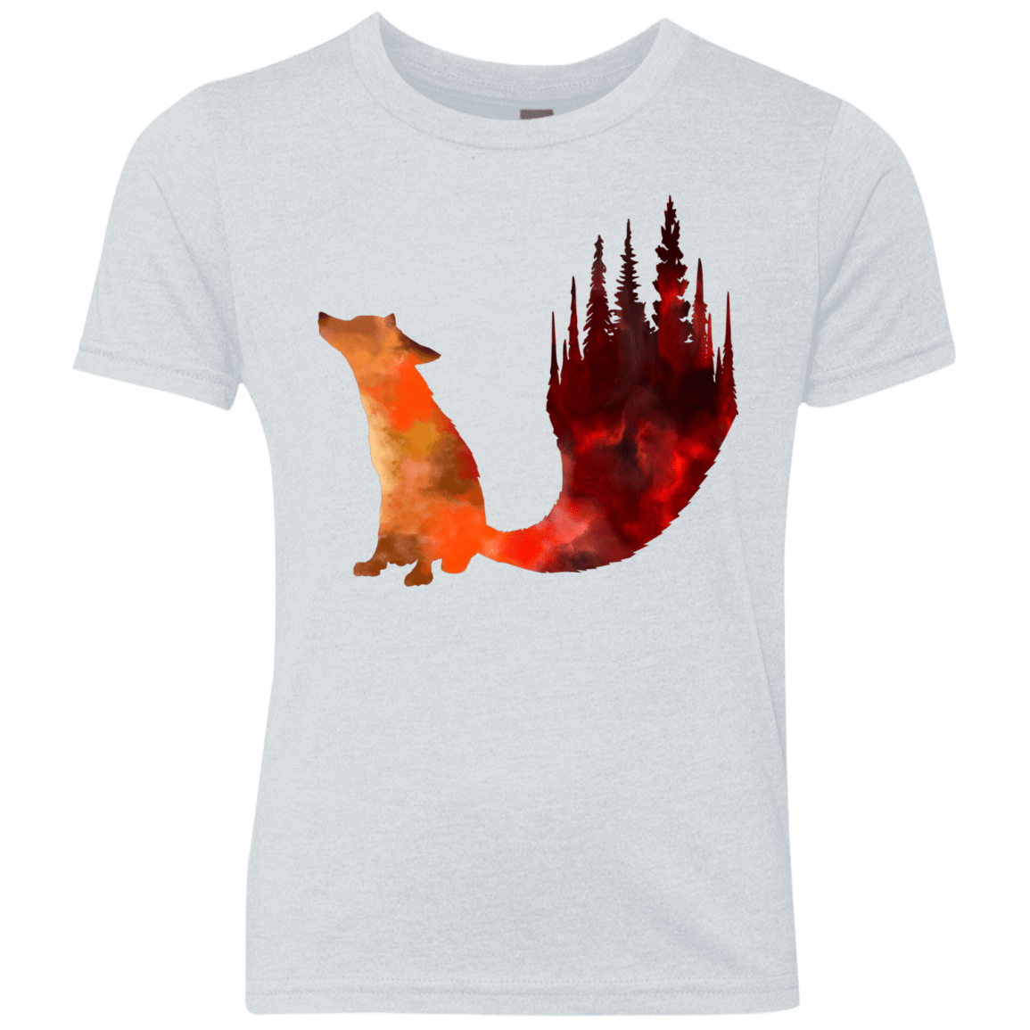 T-Shirts Heather White / YXS Fox Tail Youth Triblend T-Shirt