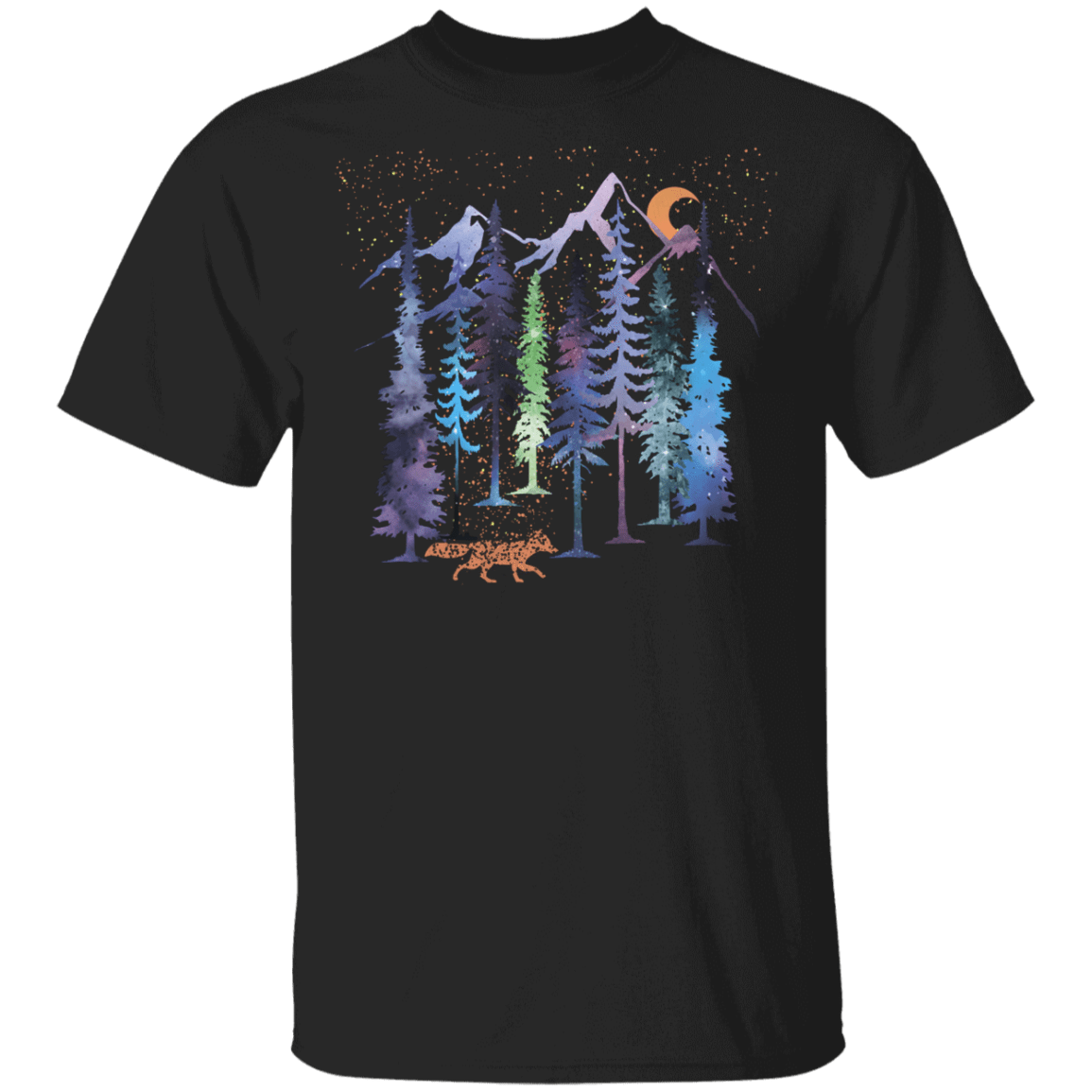 T-Shirts Black / YXS Fox Trot Rainbow Forest Youth T-Shirt
