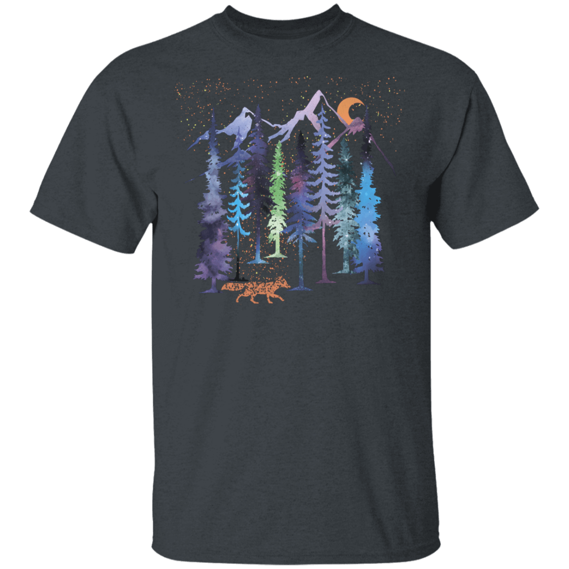 T-Shirts Dark Heather / YXS Fox Trot Rainbow Forest Youth T-Shirt