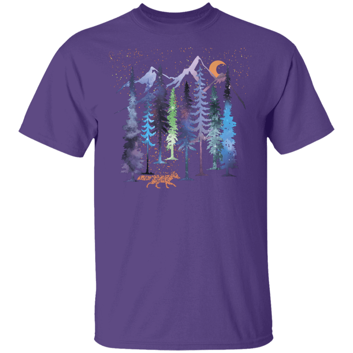 T-Shirts Purple / YXS Fox Trot Rainbow Forest Youth T-Shirt