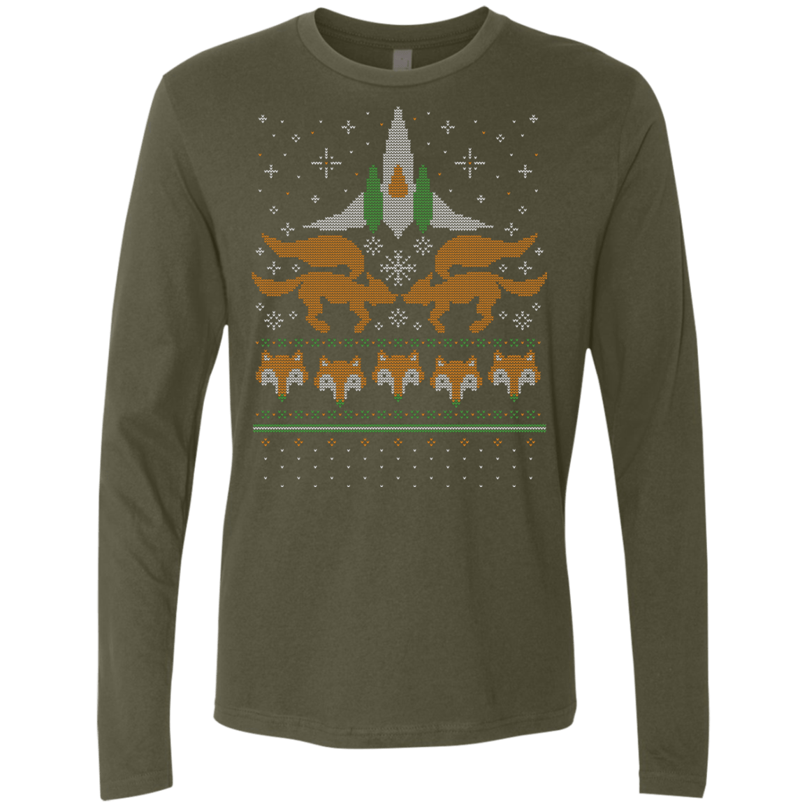 T-Shirts Military Green / Small Foxy Threads Men's Premium Long Sleeve
