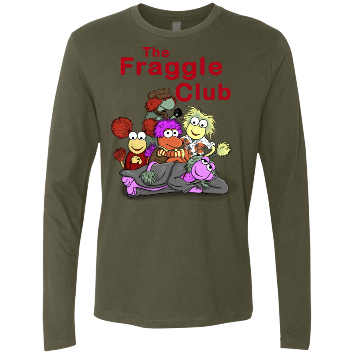 T-Shirts Military Green / S Fraggle Club Men's Premium Long Sleeve