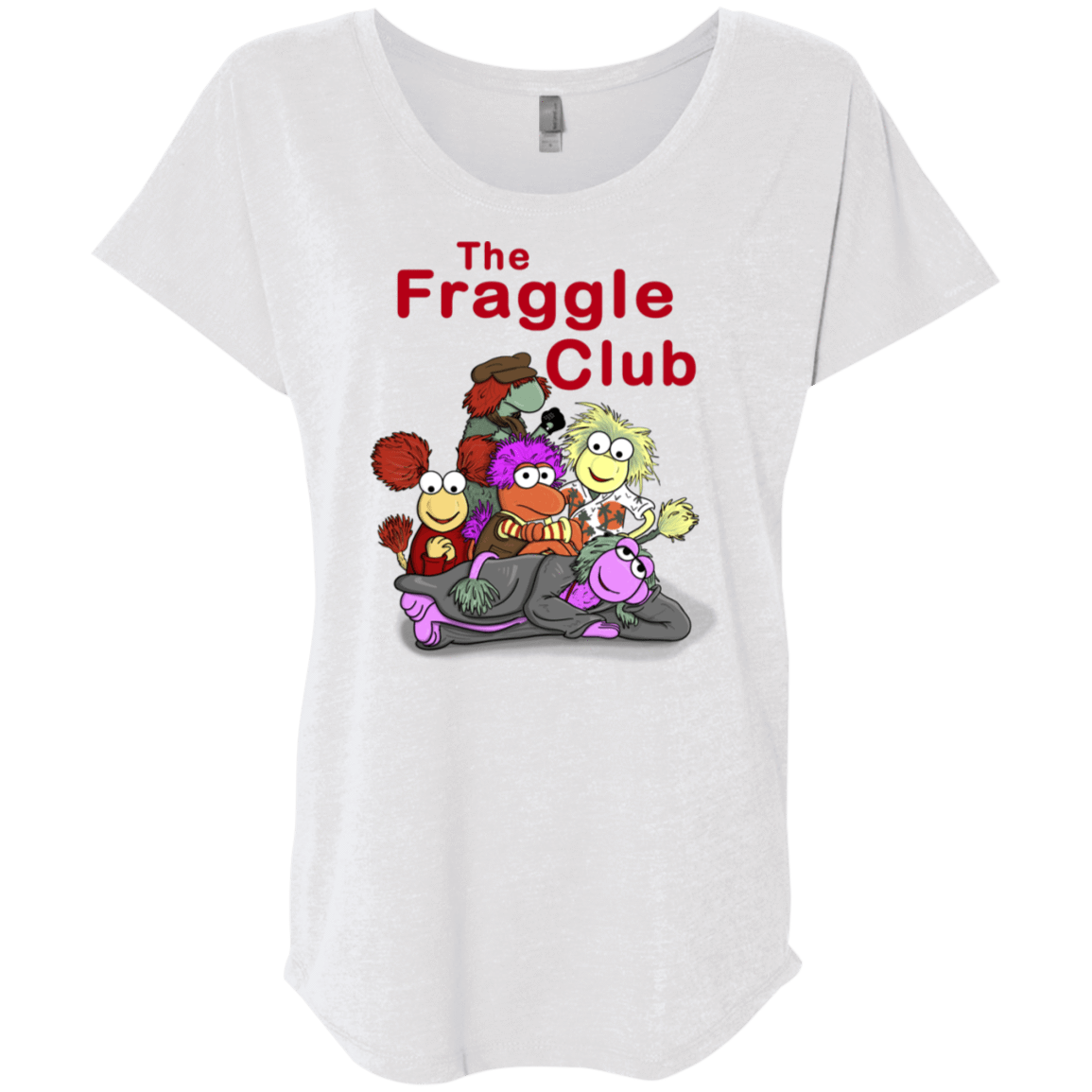 T-Shirts Heather White / X-Small Fraggle Club Triblend Dolman Sleeve