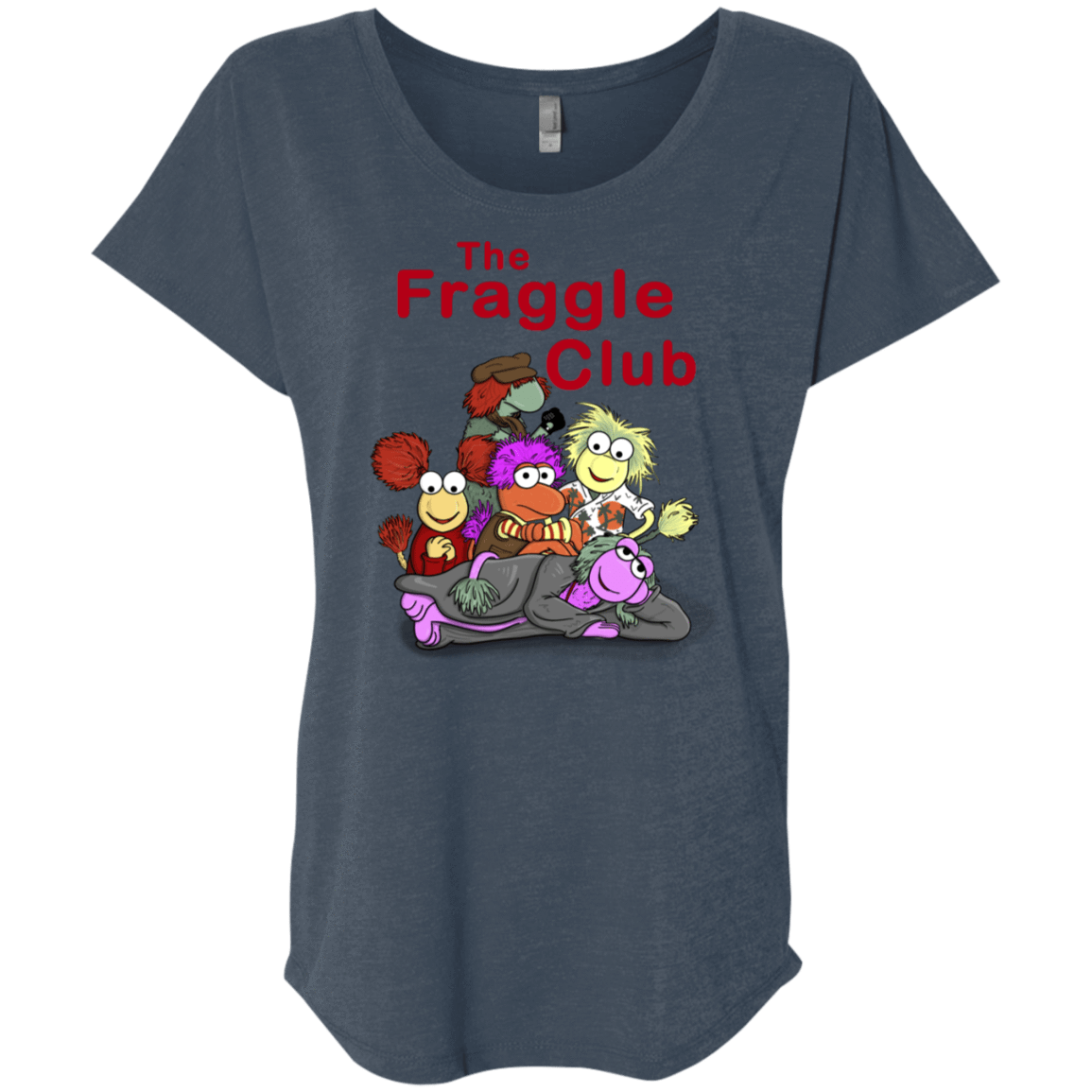 T-Shirts Indigo / X-Small Fraggle Club Triblend Dolman Sleeve