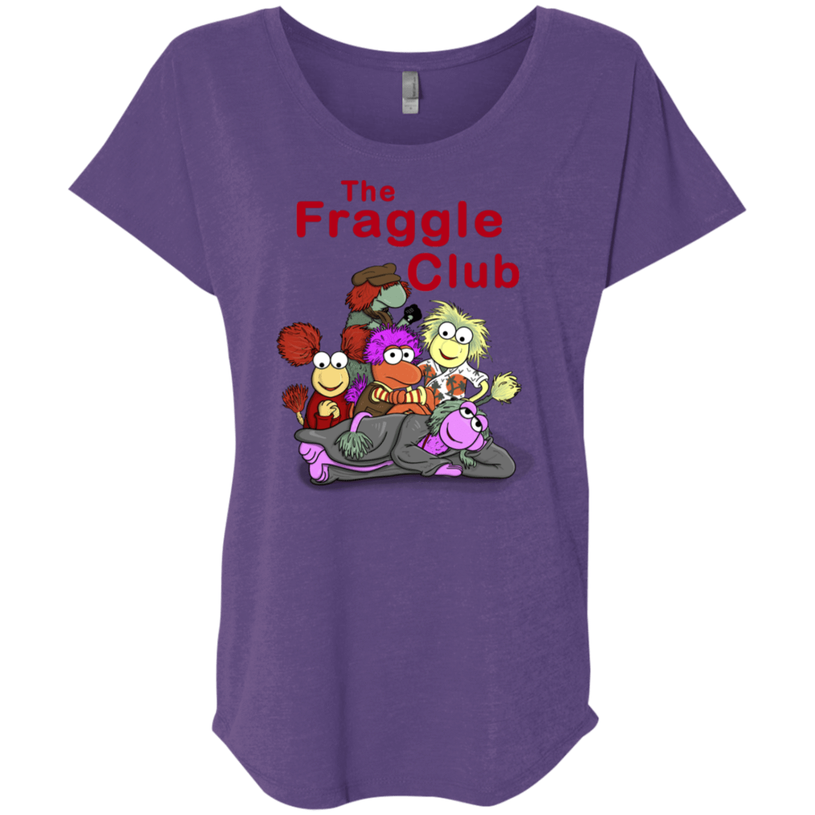 T-Shirts Purple Rush / X-Small Fraggle Club Triblend Dolman Sleeve
