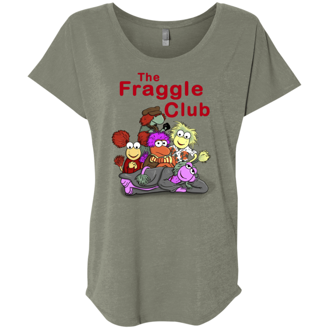 T-Shirts Venetian Grey / X-Small Fraggle Club Triblend Dolman Sleeve