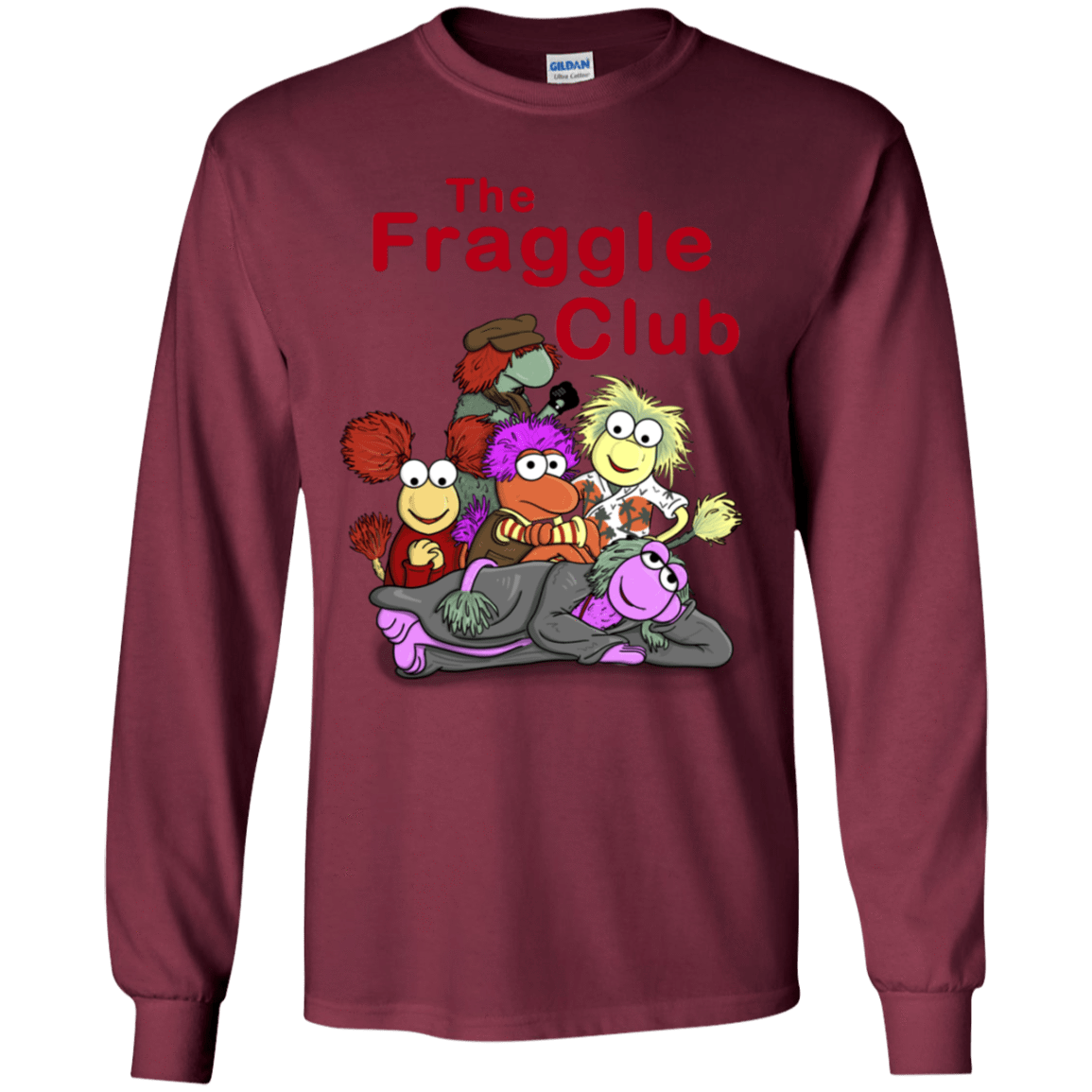 T-Shirts Maroon / YS Fraggle Club Youth Long Sleeve T-Shirt