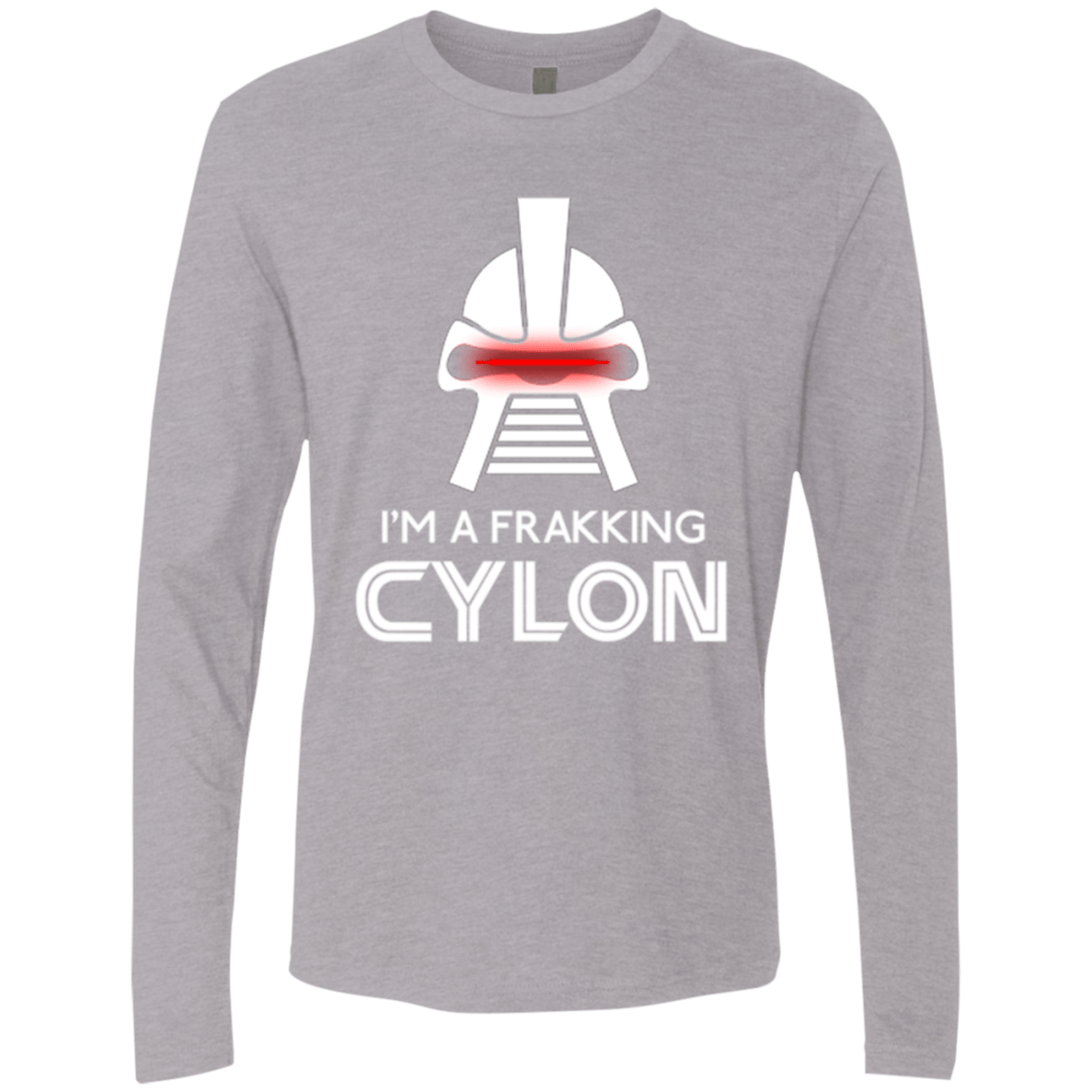 T-Shirts Heather Grey / Small Frakking cylon Men's Premium Long Sleeve